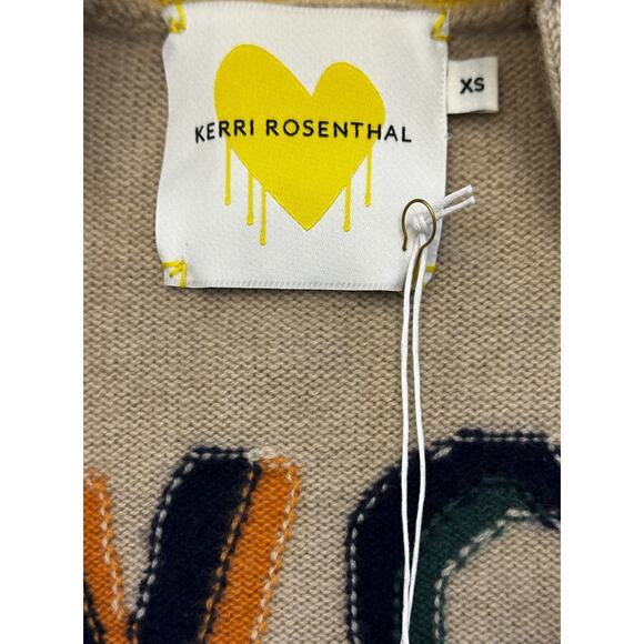 Kerri Rosenthal NWT Oatmeal Love On Repeat Super Long Cashmere Cardigan Coat XS - Picture 4 of 6